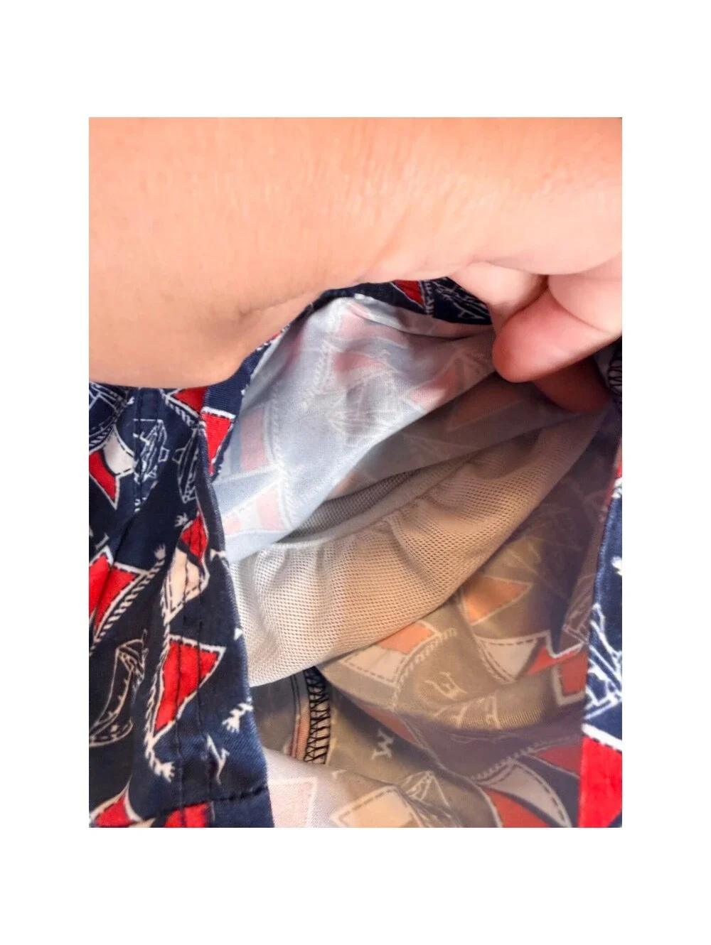 Janie and Jack Boys Nautical Sailboat Flag Swim Trunks Navy Blue Red Size 5